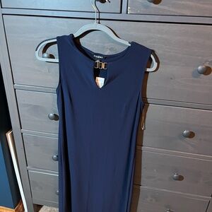 Roz & Ali Navy Sleeveless Midi Dress